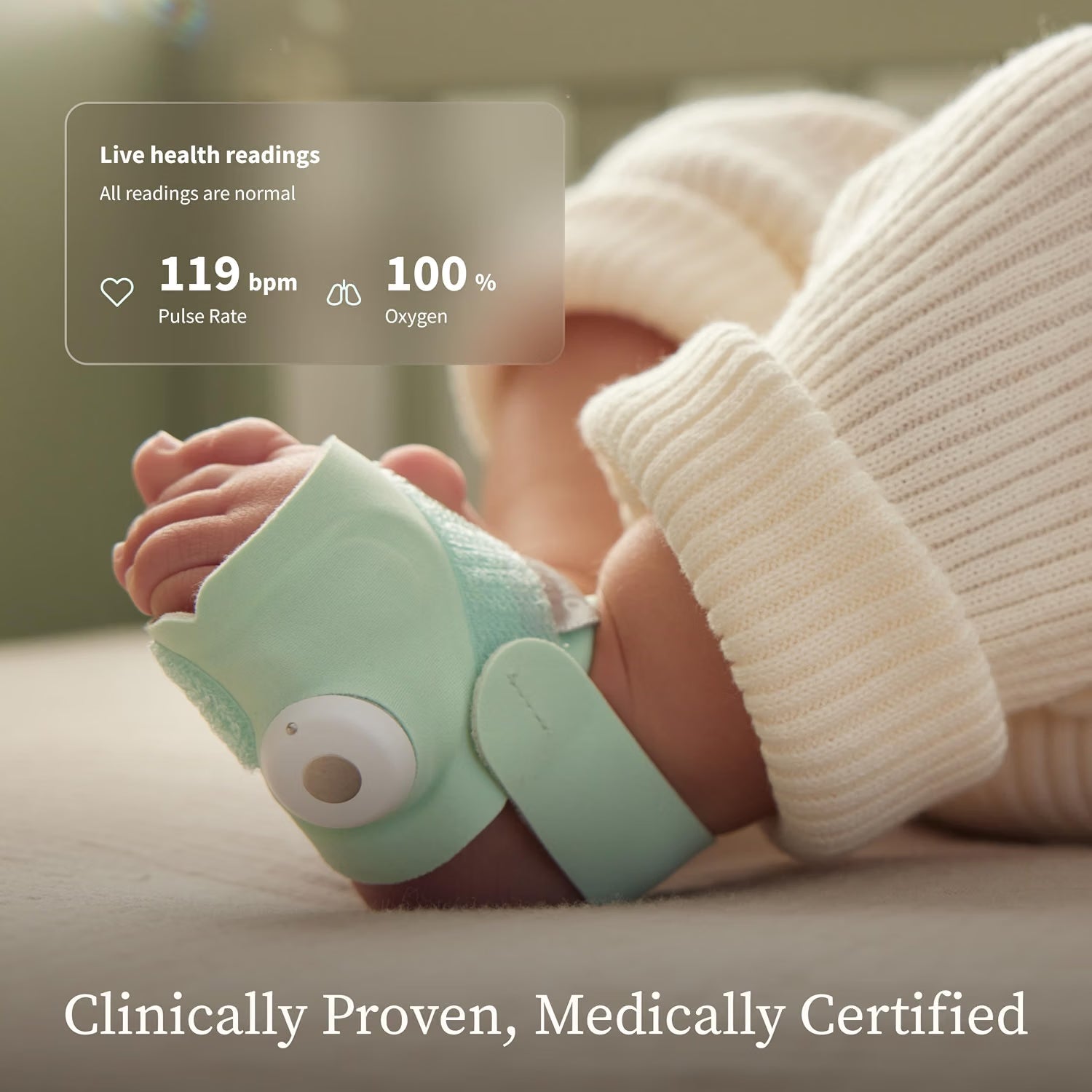 Owlet Dream Duo Smart Sock & Baby Video Monitor - Mint